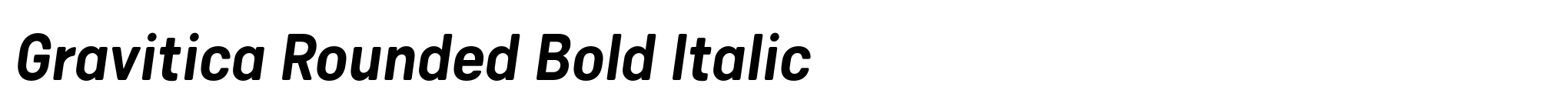 Gravitica Rounded Bold Italic image
